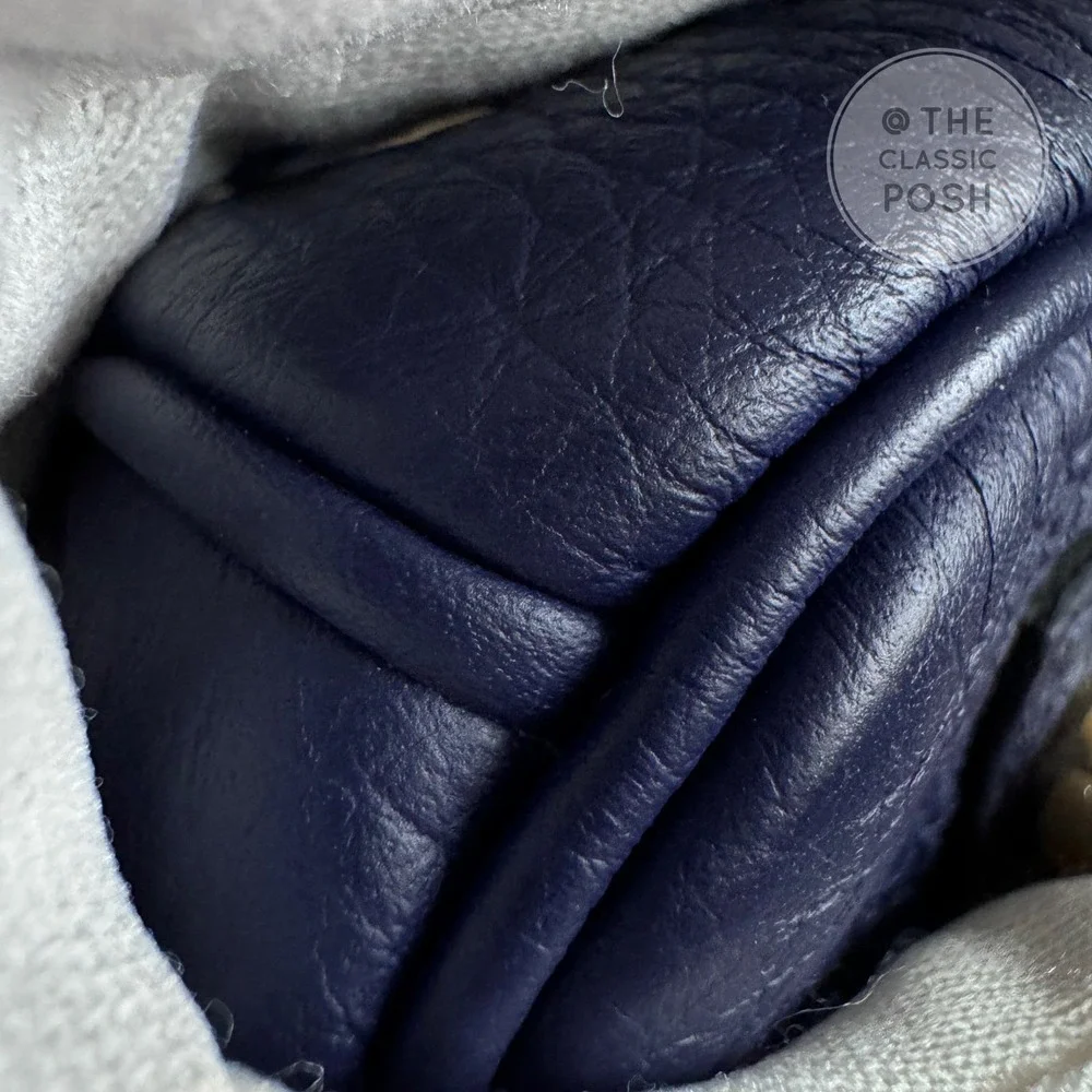 EUC Hermes Birkin 30 Epsom Blue Nuit Gold HW Tote Bag C Stamp 2018 - Picture 10 of 14